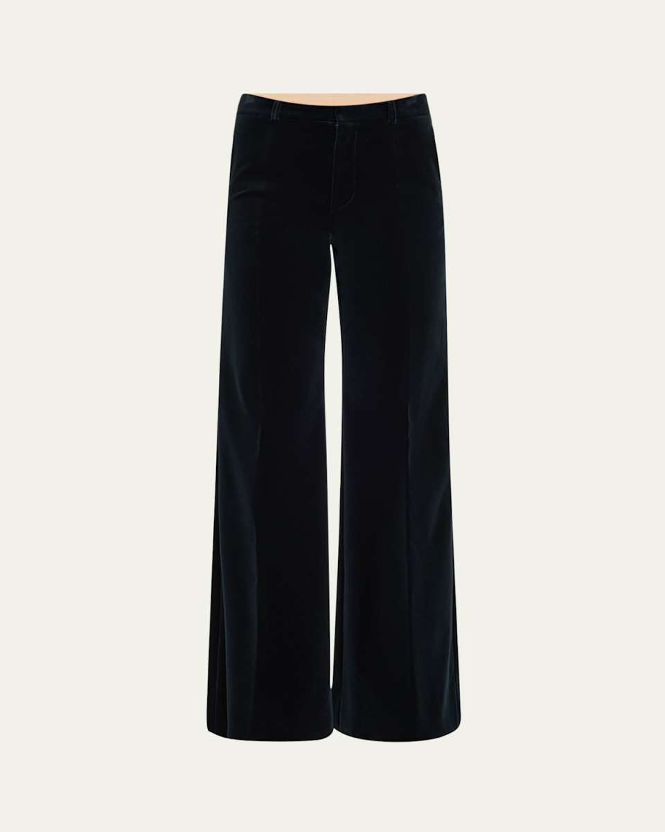 Velvet Wide Leg Trousers